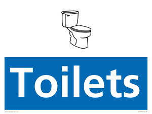 Toilets Illustrated Dementia Friendly Sign NHS Style Blue